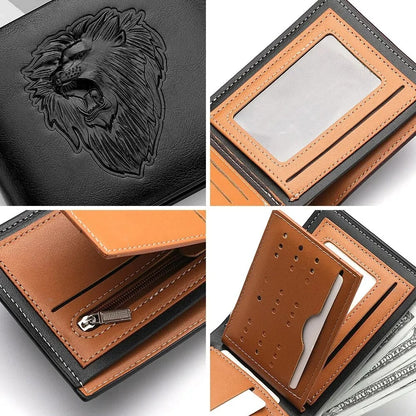 Portefeuille pour homme à motif lion.