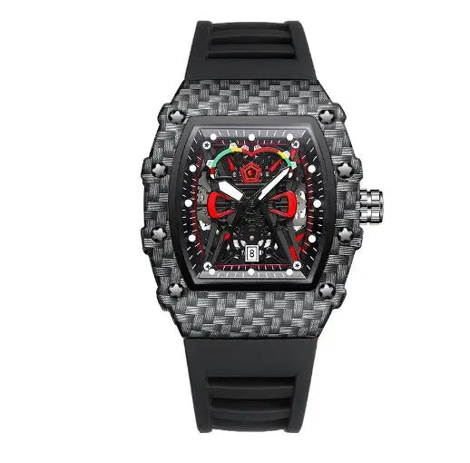 Montre Sport Luxe Carbone pour homme