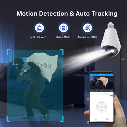 Caméra de surveillance – Sécurité Intelligente en Forme d'Ampoule E27.
