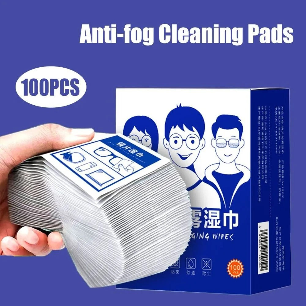 Lot de 100 Lingettes Nettoyantes pour Lunettes.