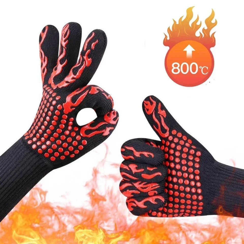Gants de barbecue anti-chaleur.