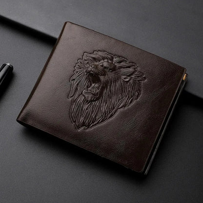 Portefeuille pour homme à motif lion.