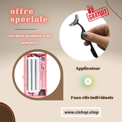 kit de faux cils individuels et applicateur.