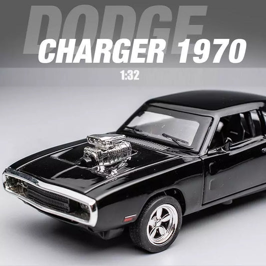 Modèle de voiture à l'échelle 1:32 de la série Dodge Challenger Fast and Furious 7.