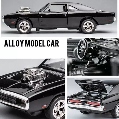 Modèle de voiture à l'échelle 1:32 de la série Dodge Challenger Fast and Furious 7.