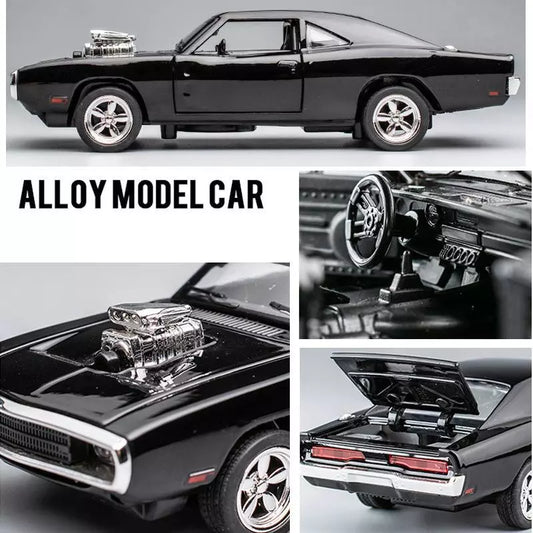Modèle de voiture à l'échelle 1:32 de la série Dodge Challenger Fast and Furious 7.