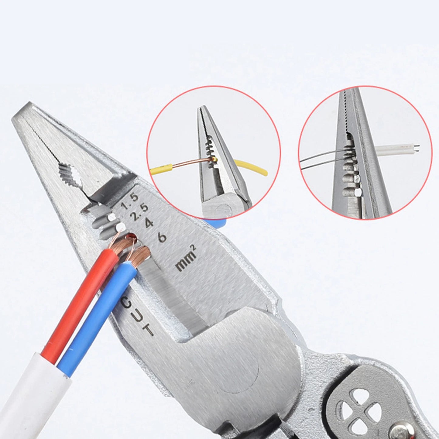 Pince Multifonction Électricien avec Détecteur de Tension Intégré.