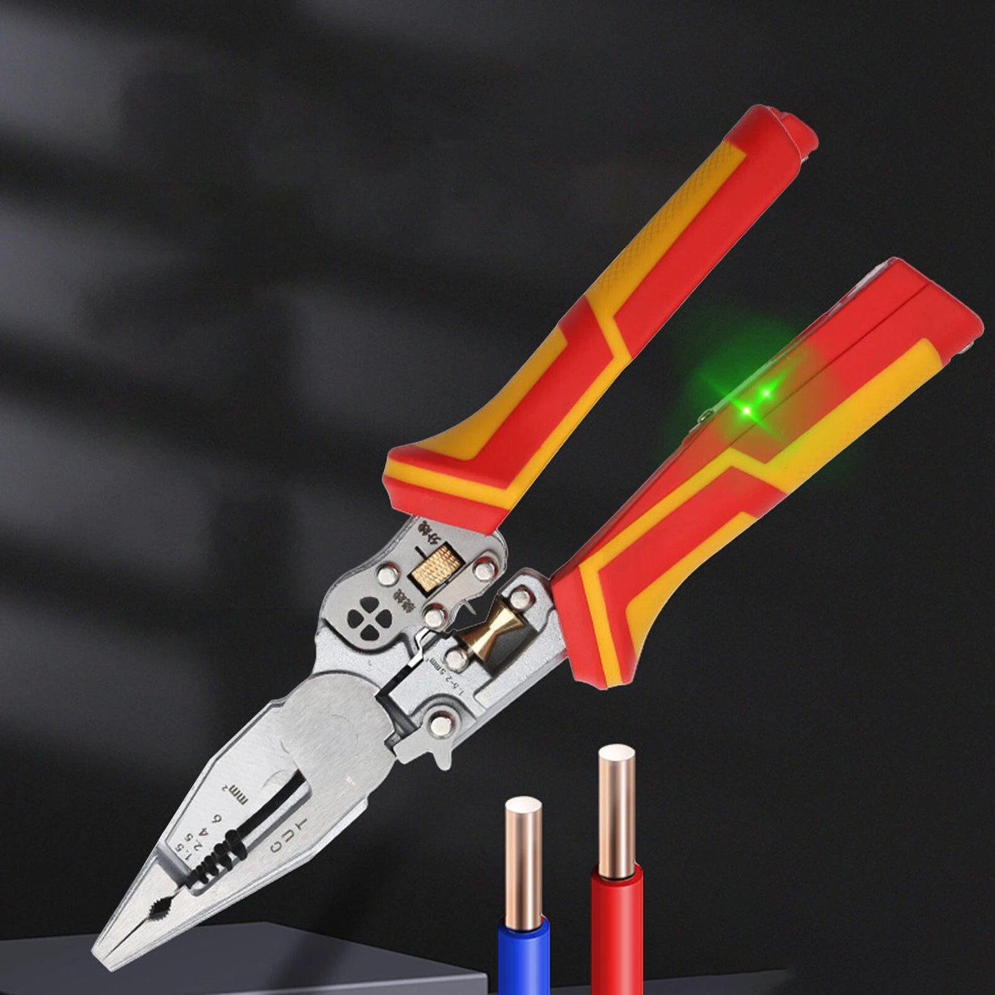 Pince Multifonction Électricien avec Détecteur de Tension Intégré.