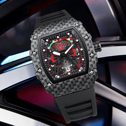 Montre Sport Luxe Carbone pour homme