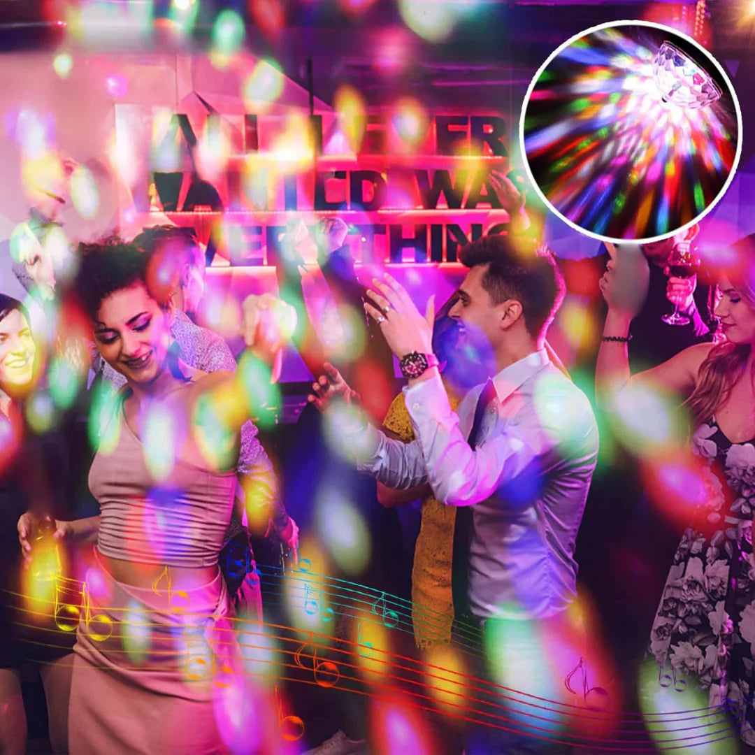 Lampe à boule rotative LED.