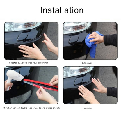 2 bandes pare-chocs anti-collision pour voiture.