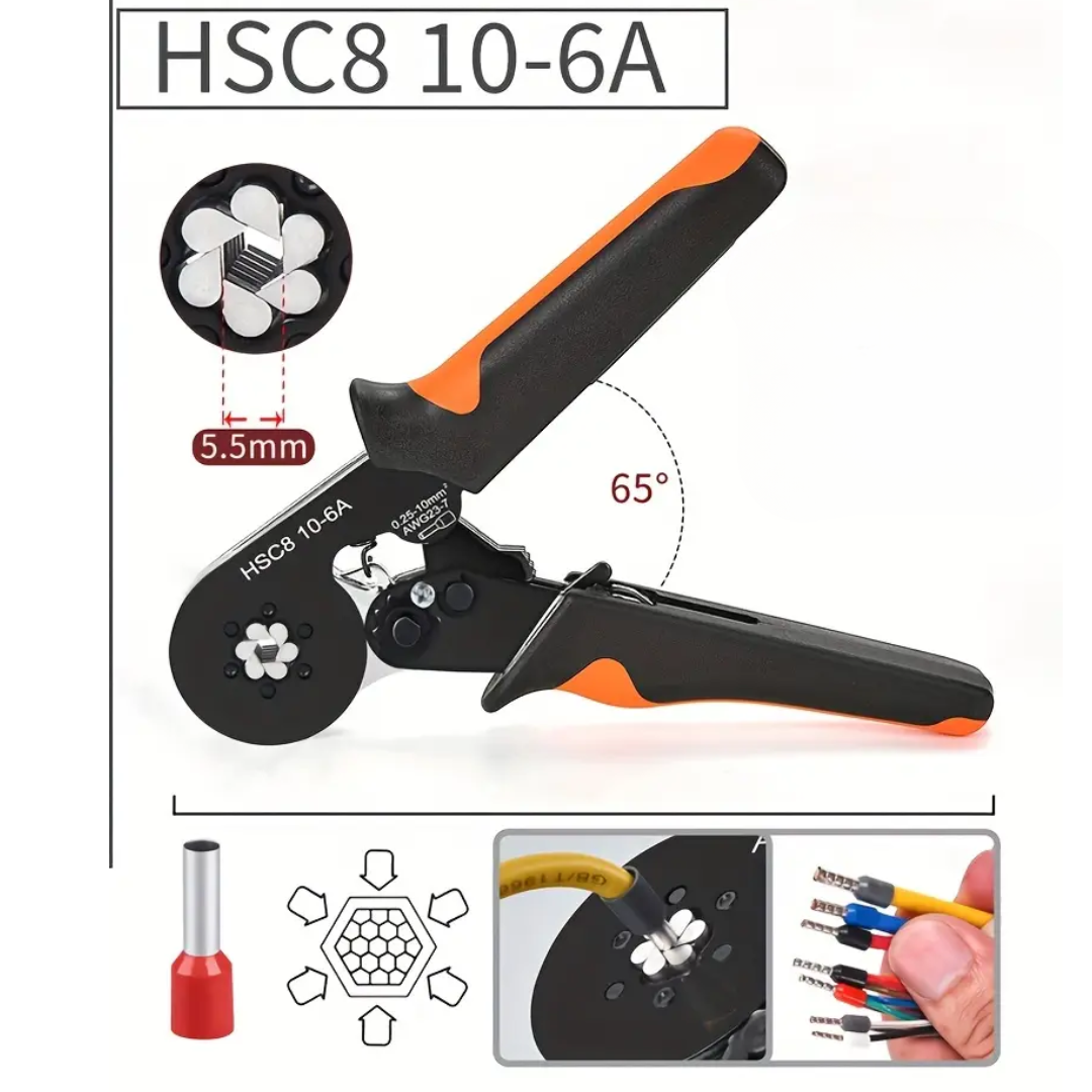 Kit d'outils de sertissage pour cosses de fil 1200 pcs.