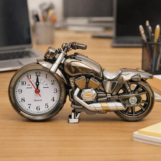 🏍️⏰ Réveil Moto Vintage – Le temps prend le style de la légende.