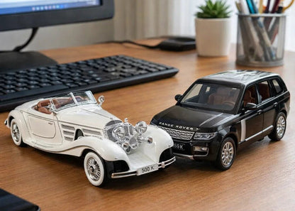 Pack Voitures Miniatures Luxe 1:24 Mercede Benz 500K+Land Rover Range Rover