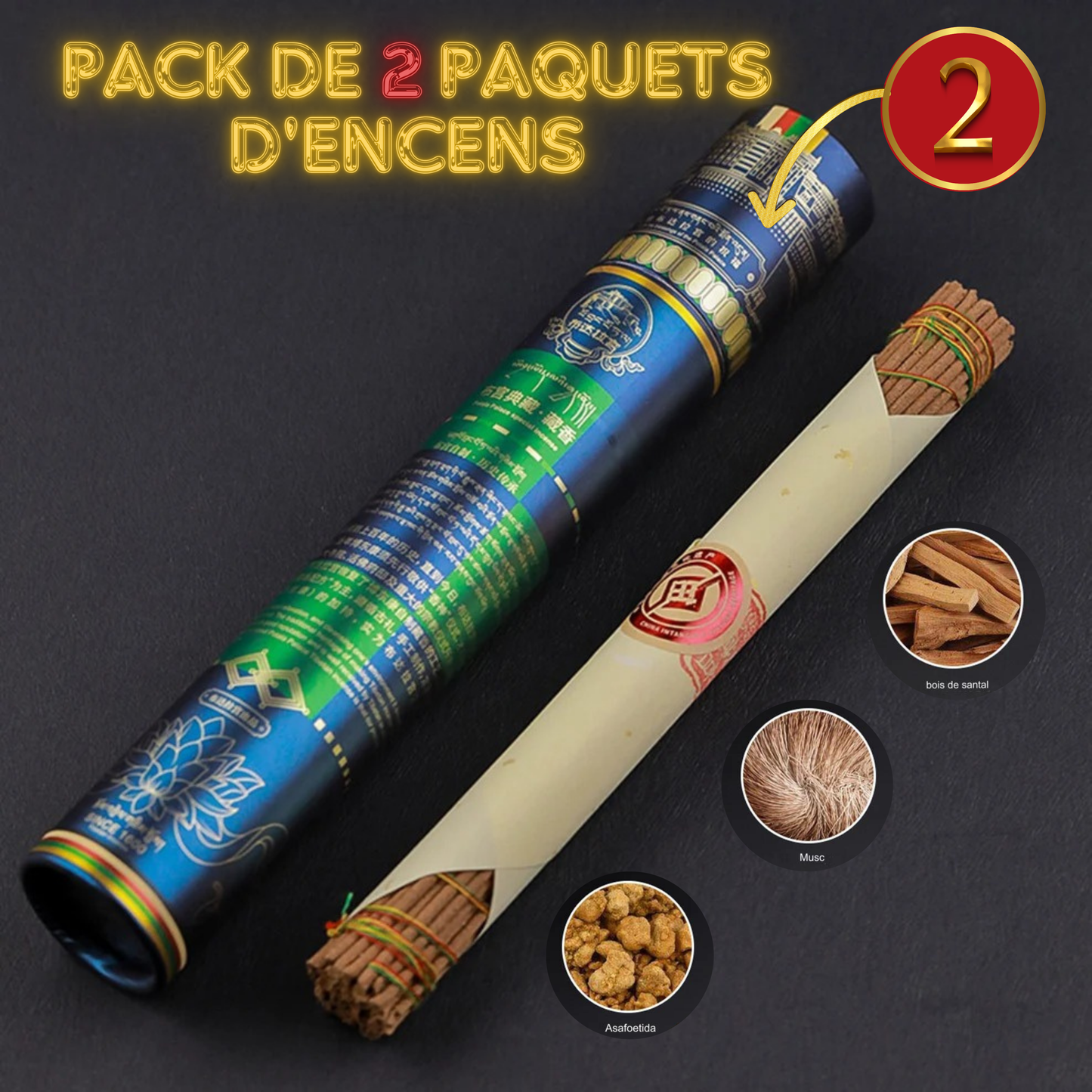 Pack Exclusif de 2 Paquets d'Encens Tibétains.