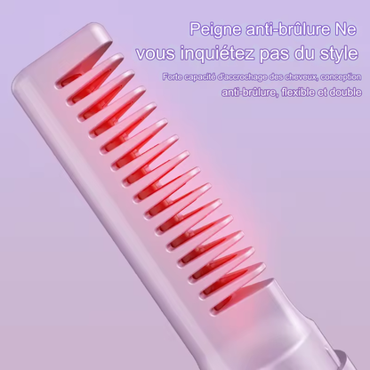 Brosse à cheveux électrique professionnelle Peigne Lisseur Cheveux électriques