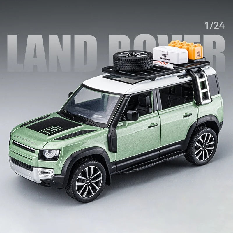 Réplique impressionnante du Land Rover Defender SUV édition de voyage.