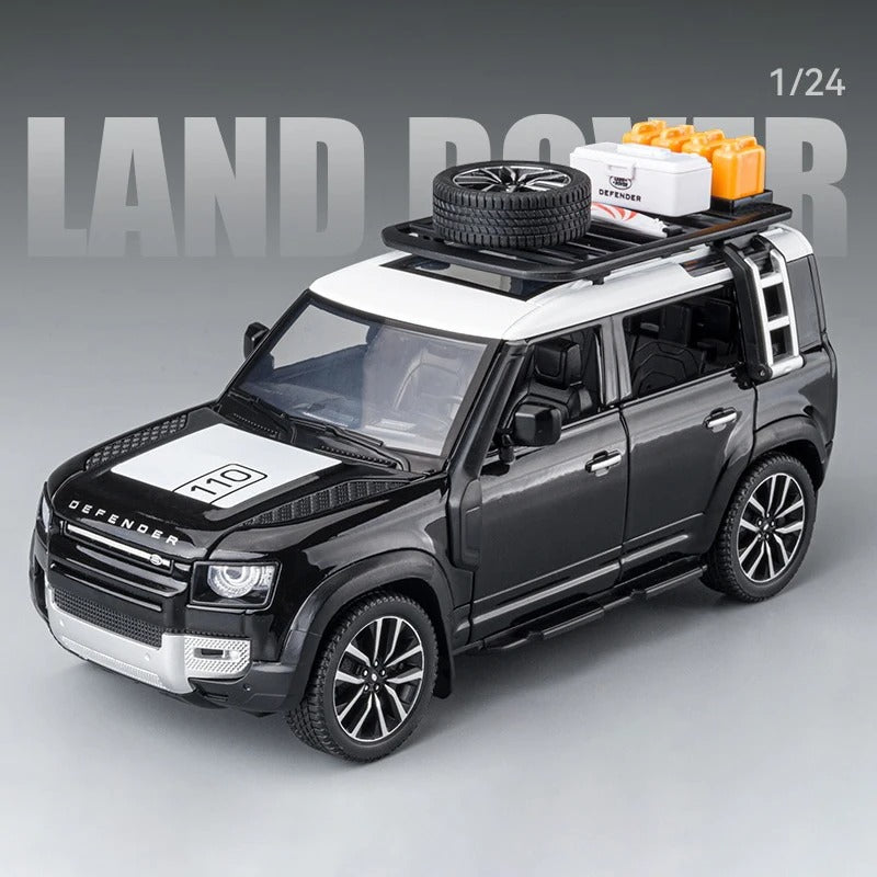 Réplique impressionnante du Land Rover Defender SUV édition de voyage.